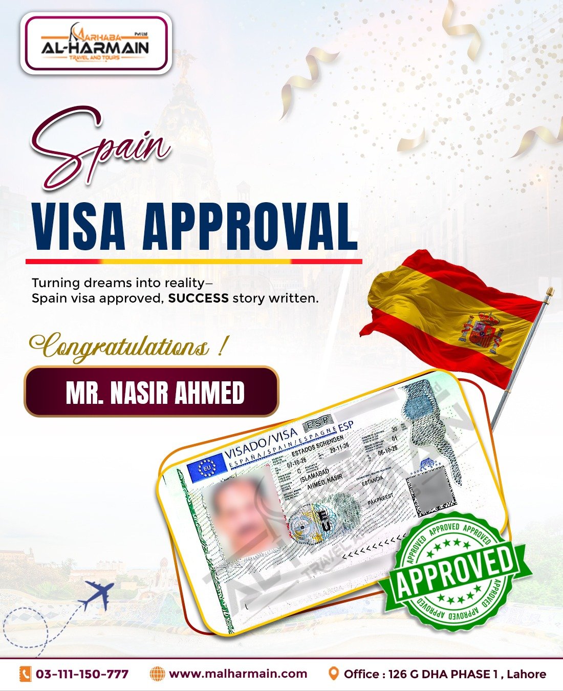 Spain visa approval
